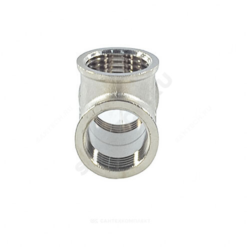 Тройник латунь никель Ду 15 (1/2") ВР/ВР SantechSystems