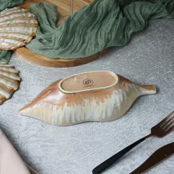 Блюдо овальное 28,5*10,5 см h6,5 см 350 мл для закусок Pearl Leaf Frutti di Mare P.L. [4]