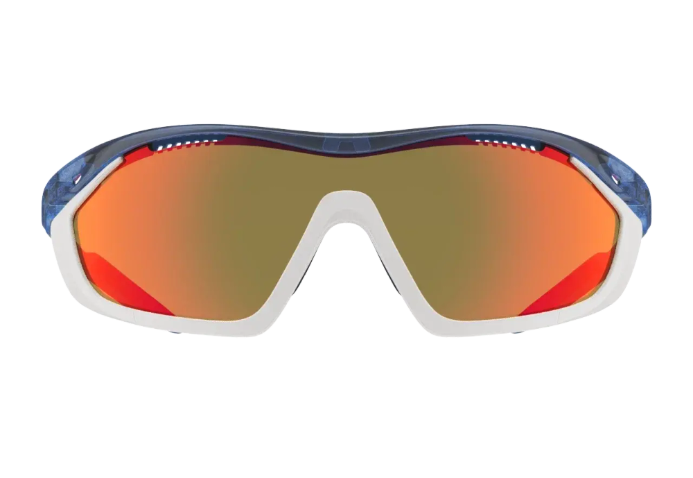 Спортивные очки 720armour Analog Pro / Translucent Midnight Blue Temple / Matte White Gasket / HC Red Black Lens