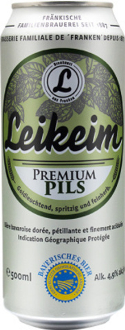 Пиво Лайкайм Премиум Пилс / Leikeim Premium Pils 0.5 - банка