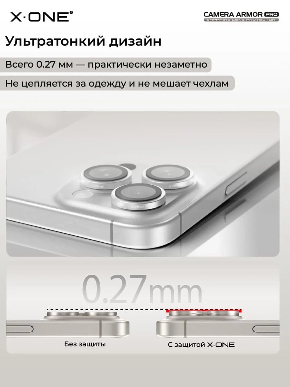 Сапфировое стекло на камеру X-ONE Camera Armor PRO для Apple iPhone 14/14 Plus, Colorful