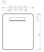 Зеркало Ravak Strip 90 X000001568 с подсветкой Белое