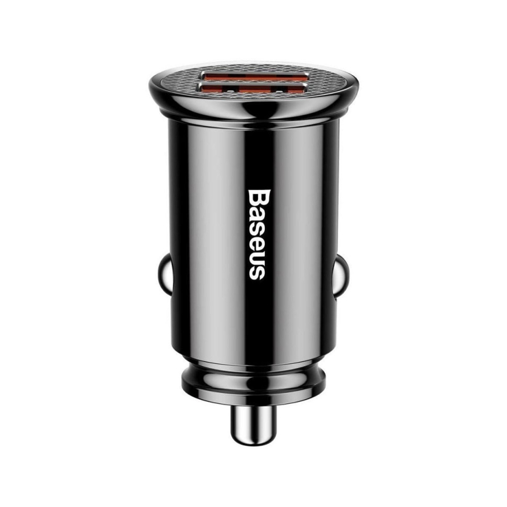 Автомобильное заряд. устр. Baseus Circular Plastic 2USB 30W (CCALL-YD01) черное