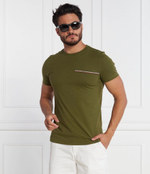 Футболка SMALL CHEST STRIPE MONOTYPE TEE Tommy Hilfiger - хаки(MW0MW32595)