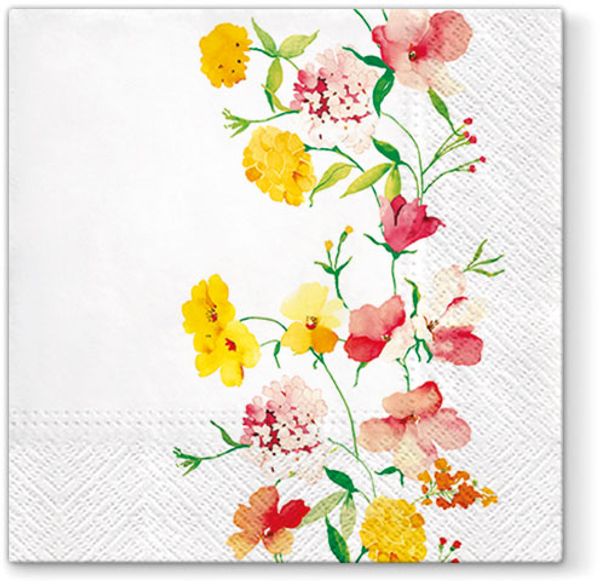 Салфетки 3-слойные для декупажа Sagen Vintage Design Lunch PAW Decor Collection Нежные цветы