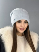 шапка зимняя пушистая из эко меха