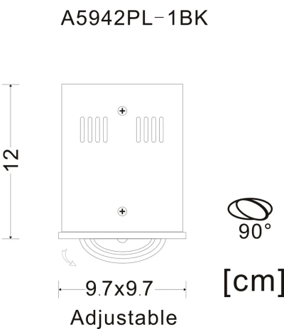Точечный накладной светильник Arte Lamp CARDANI PICCOLO A5942PL-1BK, 1хGU10