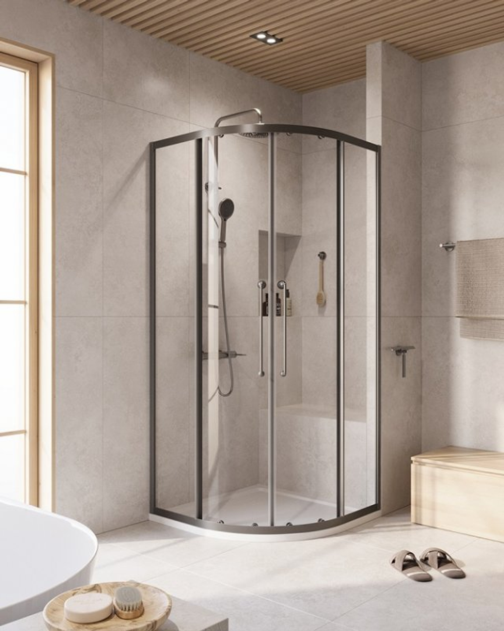 Душевой уголок Cezares RELAX 304 90x90 см RELAX-304-R-2-90-C-CR