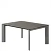 Стол раздвижной Atta 160-220x90 см, антрацит, серая керамика