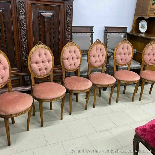 Комплект старинных стульев 6 шт