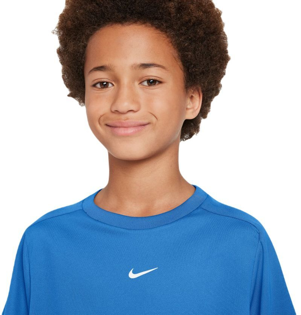 Футболка для мальчика теннисная Nike Kids Dri-Fit Multi+ Training Top - небесный