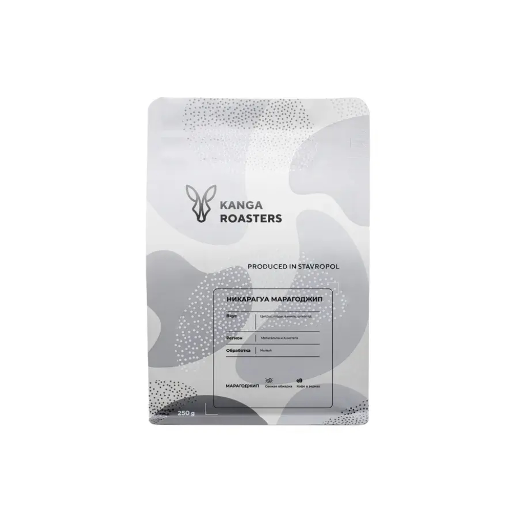 KANGA Никарагуа Марагоджип, кофе в зернах, 250 г, кофе в зернах, 250 г.