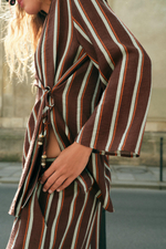 ПОЛОСАТЫЙ КАРДИГАН НА ЗАПÁХЕ — ZARA
