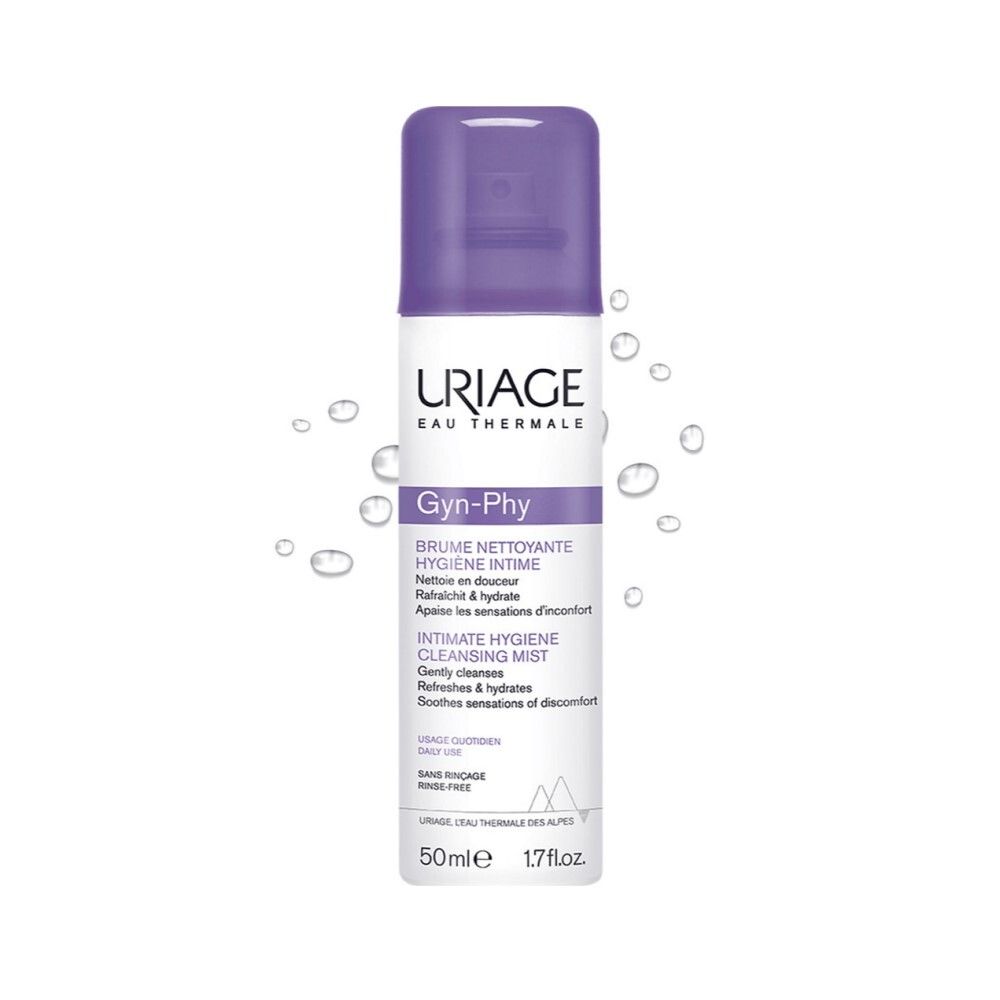 Uriage Gyn-phy Brume Nettoyante Hygiène Intime Очищающая дымка-спрей для интимной гигиены, 50 мл