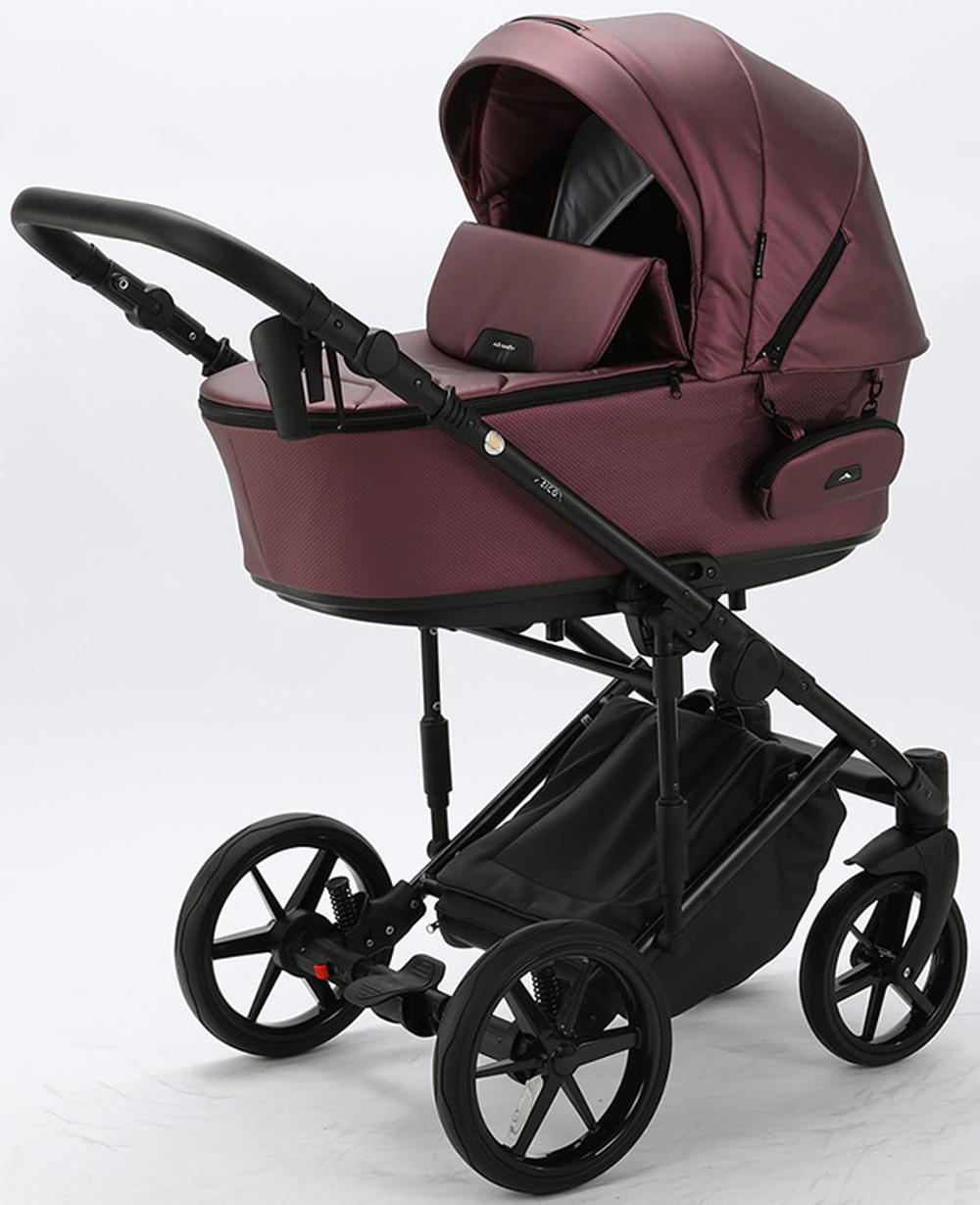 Детская коляска Adamex Zico Deluxe 3 в 1 Z-SM08 Т.СИРЕН.ПЕРЛ КОЖА