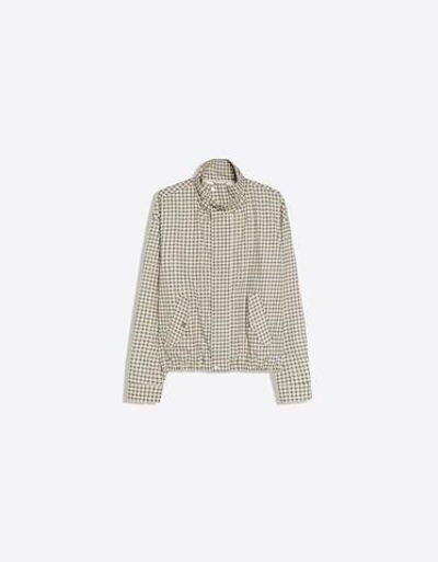 Мужская клетчатая куртка на молнии - BERSHKA