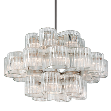 Corbett Circo Chandelier, 116 cm, Warm Silver Leaf