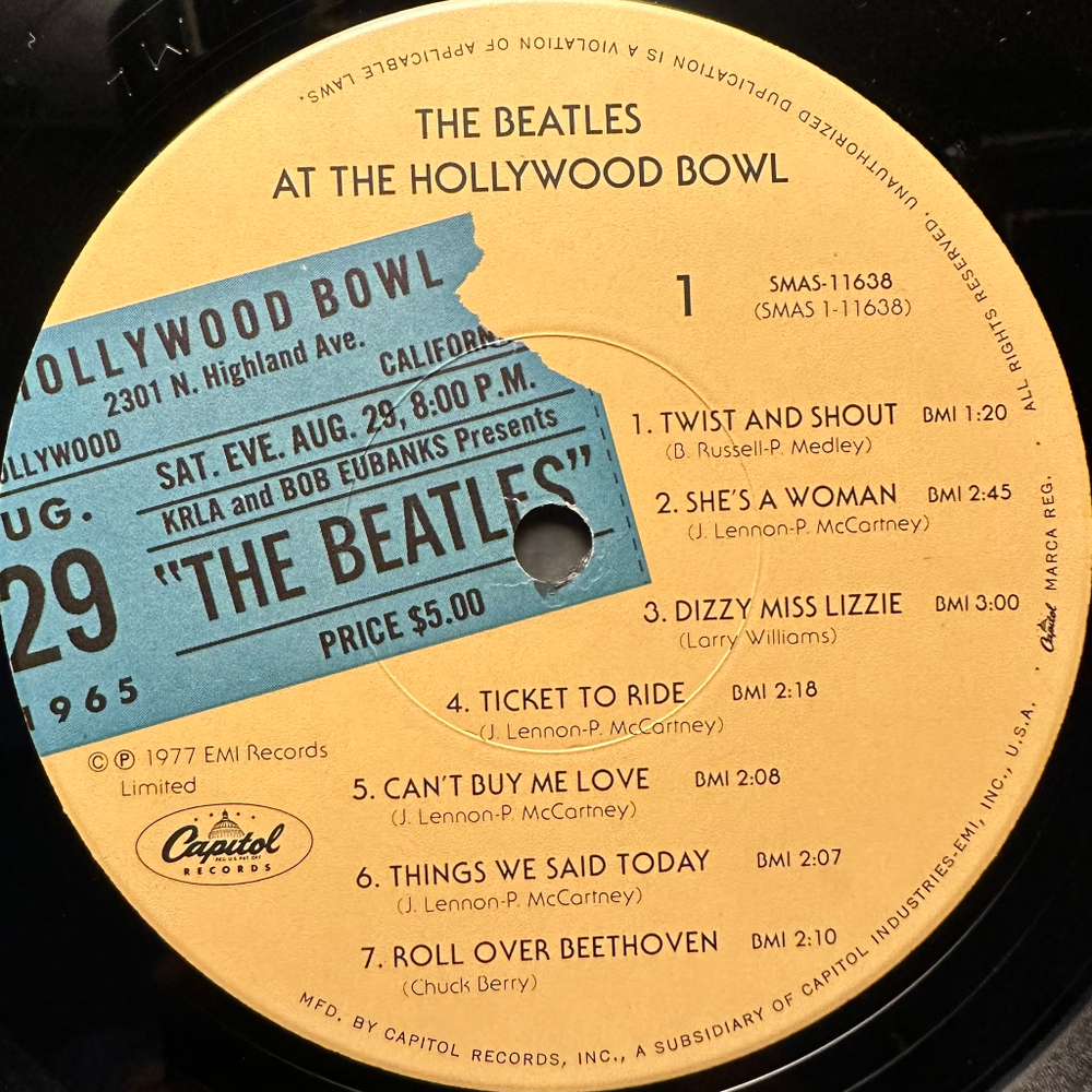 The Beatles - The Beatles At The Hollywood Bowl (США 1977г.)