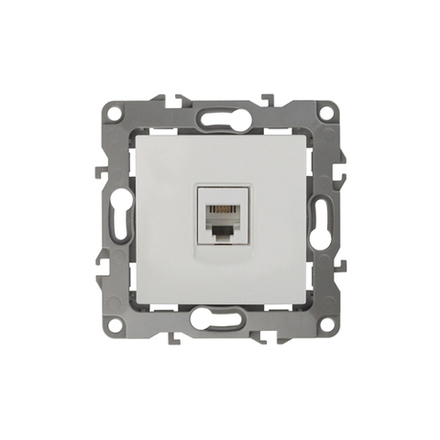 Розетка ЭРА Серия 12 12-3105-01 телефонная RJ11 IP20 белый