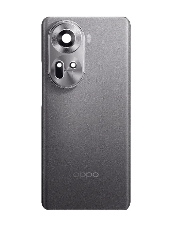 Задняя крышка для Oppo Reno 11 5G серая (Grey) со стеклом камеры