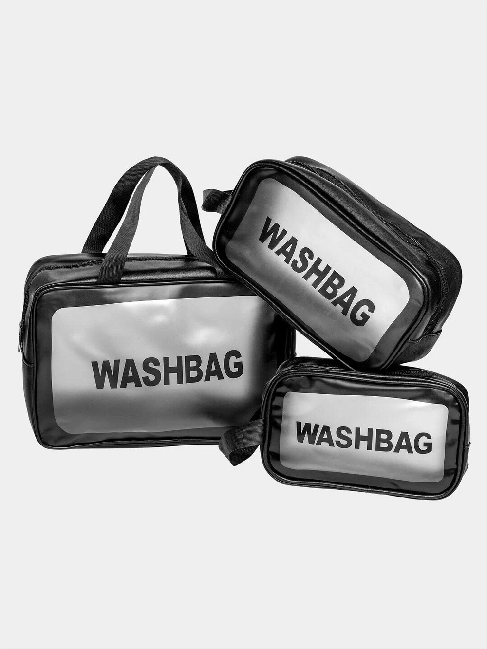 Косметичка водонепроницаемая Washbag сумка с ручкой органайзер косметичка для бассейна душа роддома, черная 26*10*15см
