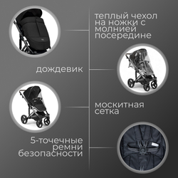 Модульная коляска BubaGO Rosano 3в1
