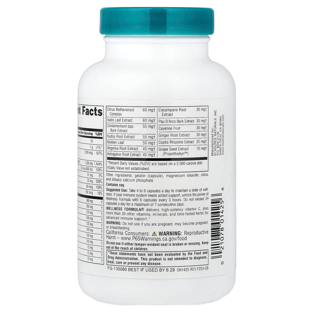 Source Naturals, Wellness Formula®, улучшенная поддержка иммунитета, 120 капсул