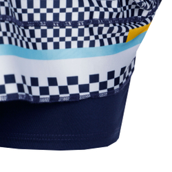 Женская теннисная юбка Lucky in Love Long Check Me Out Smock Skirt Women - Dark Blue, White