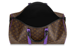 LOUIS VUITTON Keepall Bandouliere 50 Monogram Macassar Brown/Purple