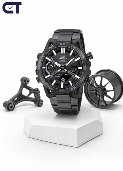 Casio ECB-2000DC-1BDF мужские часы — карбоновый EDIFICE SOSPENSIONE с Tough Solar и Bluetooth