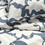 Комплект постельного белья IKEA EKPURPURMAL (ЭКПУРПУРМАЛ), Односпальный, Белый с рисунком, 150x200, 50x80 см