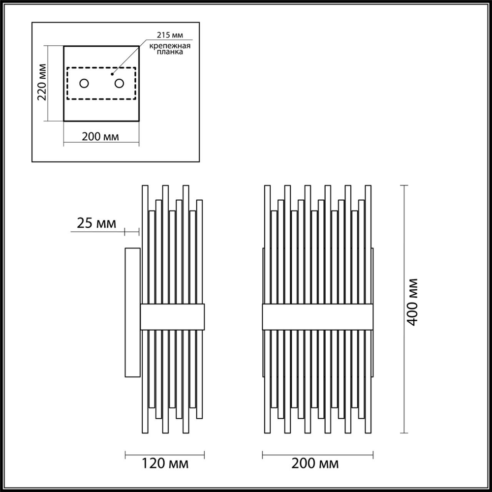 4722/4W ODL Бра G9 4*33Вт IP20 HALL