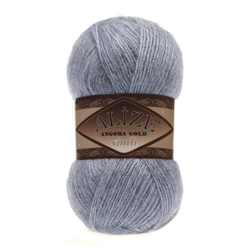 Пряжа Angora Gold Simli, 100 г, 500м, 20%шерcть,75%акрил,5% металлик (цена за 1 шт)