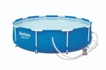 Бассейн каркасный Steel Pro 305*76 см + фильтр-насос 1249 л/ч (I) Bestway (56679)