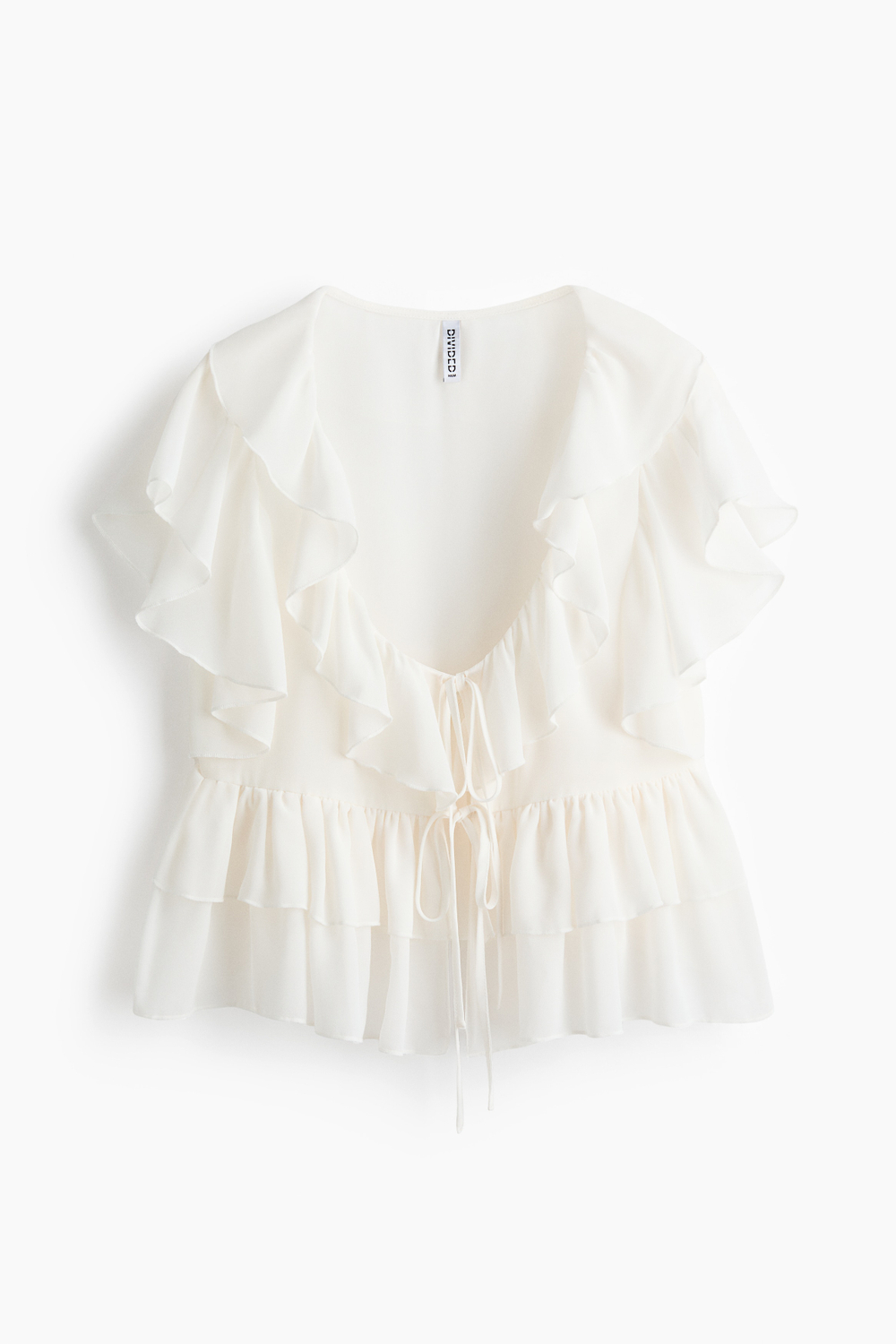Шифоновая блуза с оборками - H&M