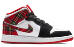 Air Jordan 1 Mid White Plaid GS