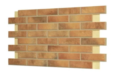 Клинкерная фасадная термопанель, плитка BestPoint Loft Brick Curry, ППУ (пенополиуретан), 1028x616 толщина 65 мм