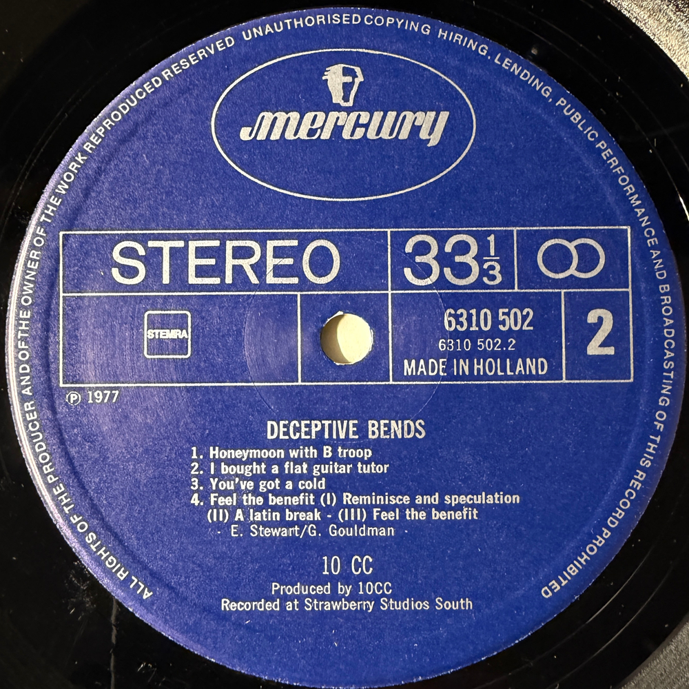 10cc - Deceptive Bends (Голландия 1977г.)