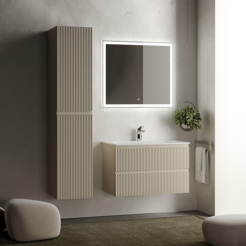 Тумба подвесная Sancos Snob R, Beige Soft 790х445х500, под столешницу без отверстия под смеситель, цвет Kreman, арт. SNR80CE