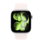 Умные часы Apple Watch Series 11 GPS, 42mm, Silver Aluminium Case with Light Blush Solo Loop