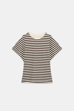 ФУТБОЛКА В ПОЛОСКУ С ШИРОКИМИ РУКАВАМИ — ZARA