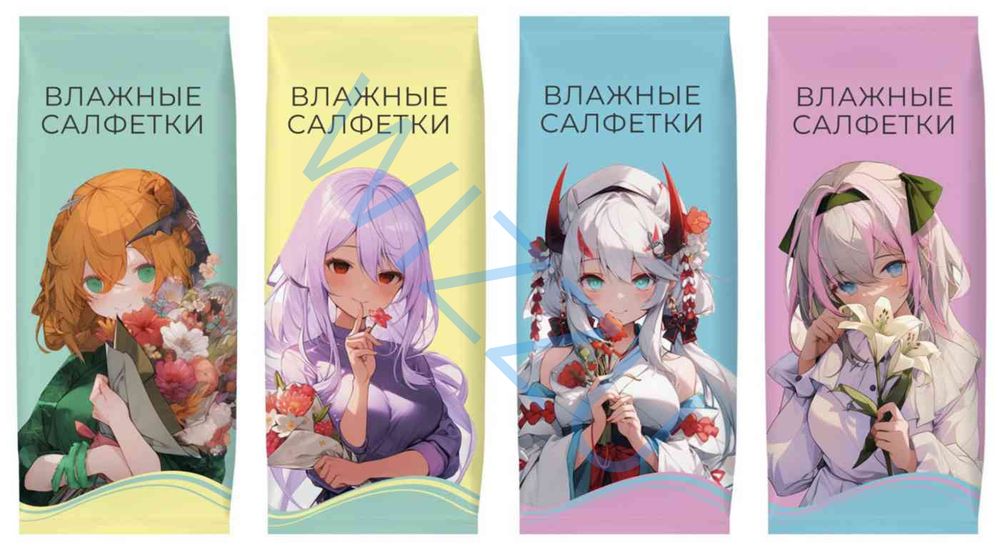 Салфетки влаж. МИНИ Розовый АНИМЕ 8шт