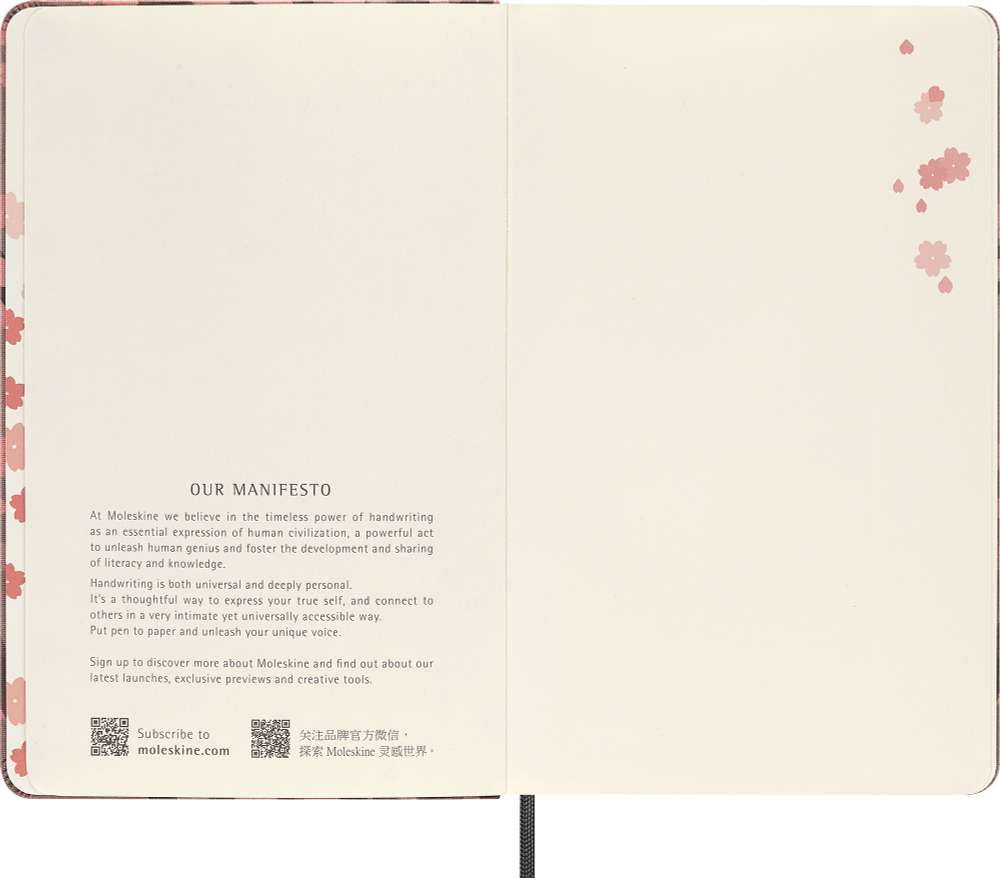 Блокнот Moleskine LE SAKURA (LESU06QP062) 13х21 см, 176 стр. без линовки, темно-розовый