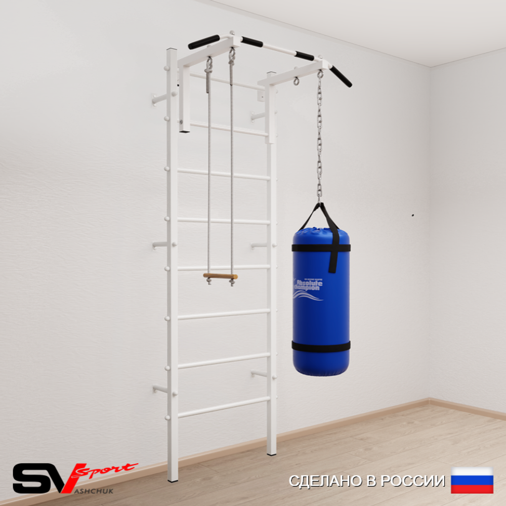 Шведская стенка Sv Sport 5123 (Турник стандарт/Трапеция/Цепь/Мешок 30кг)