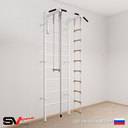 Шведская стенка Sv Sport усиленная 616 (Турник стандарт/Канат/Лестница/Трапеция)