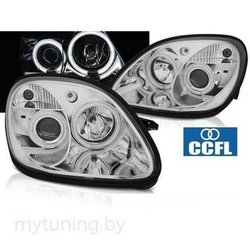Передние фары angel eyes CCFL chrome для Mercedes SLK R170