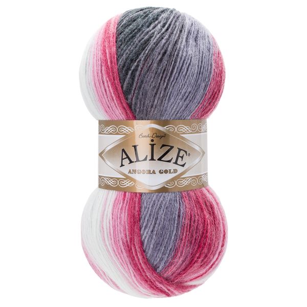 Пряжа Alize (Ализе) Angora Gold Batik / уп.5 мот. по 100 г, 550м, 1602 секционный