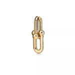 Серьги из жёлтого золота 18k с бриллиантами, Tiffany 💠 Hard Wear Large.