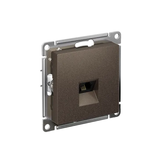 Розетка телефонная RJ11 Systeme Electric AtlasDesign Мокко ATN000681