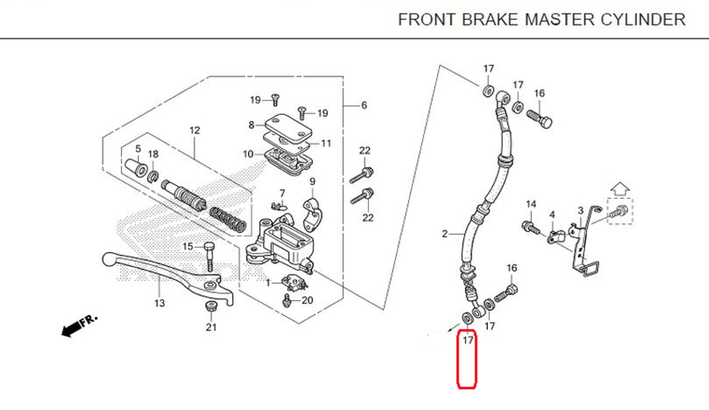 90545-300-000. WASHER, OIL BOLT